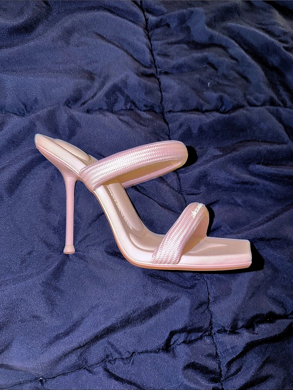 Alexander Wang Julie Tubular Webbing Sandal Heels Pink EU 36.5
